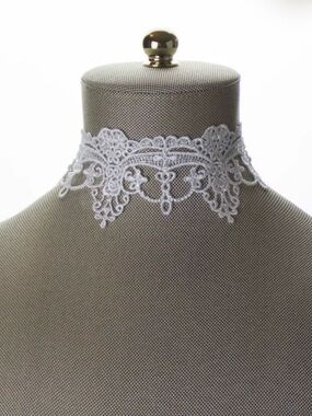 Bridal White Lace Choker Necklace